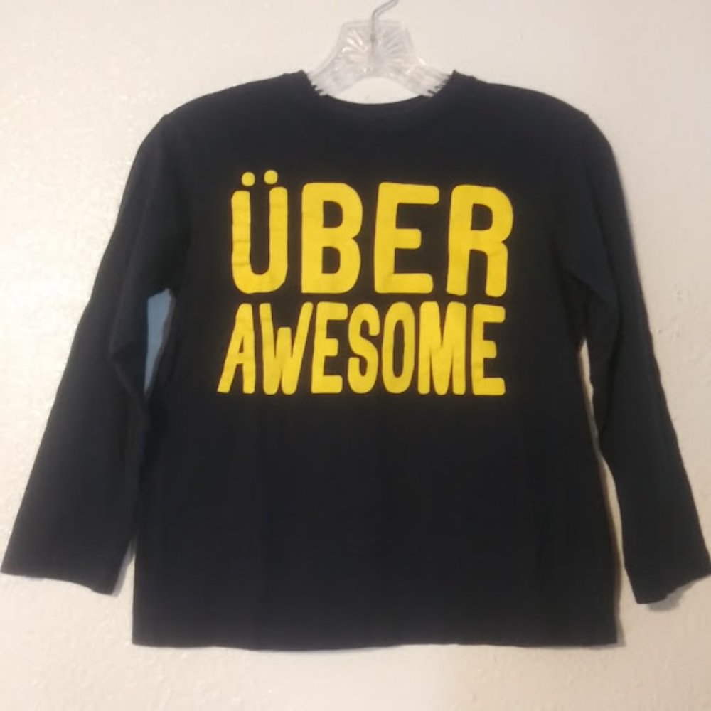 Finest Quality Place Est. 1989 boys size 7/8 navy blue and yellow shirt